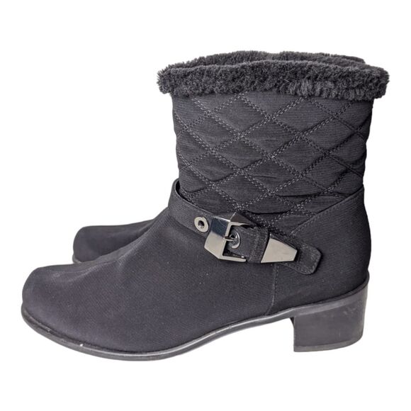 STUART WEITZMAN Furgorby Aquatex Faux Fur Ankle Boot Size 8.5M - Picture 2 of 9